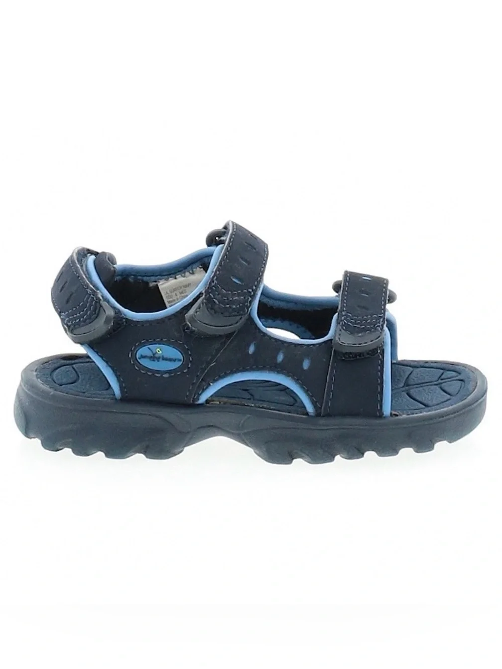 JUMPING BEANS Kids Navy Blue Outdoor Sandal with Light Blue Trim Velcro Straps